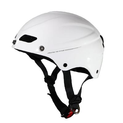 MOTO BASE SG/PSC Standard Airy Half Helmet for Motorcycles | MBHL-HF01 | White | One Size Fits Most (57-60cm)