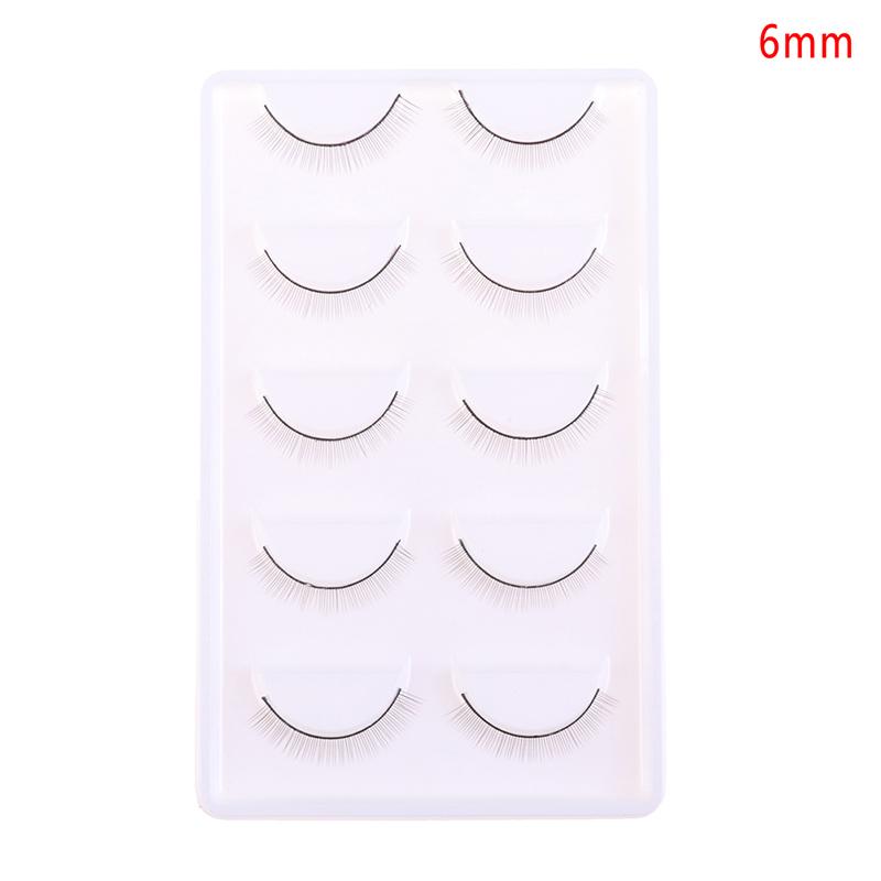 5 Pairs Individual Practice False Eyelashes Natural Training Lashes Eyelash Extension Practicing For Beauty Makeup Tools