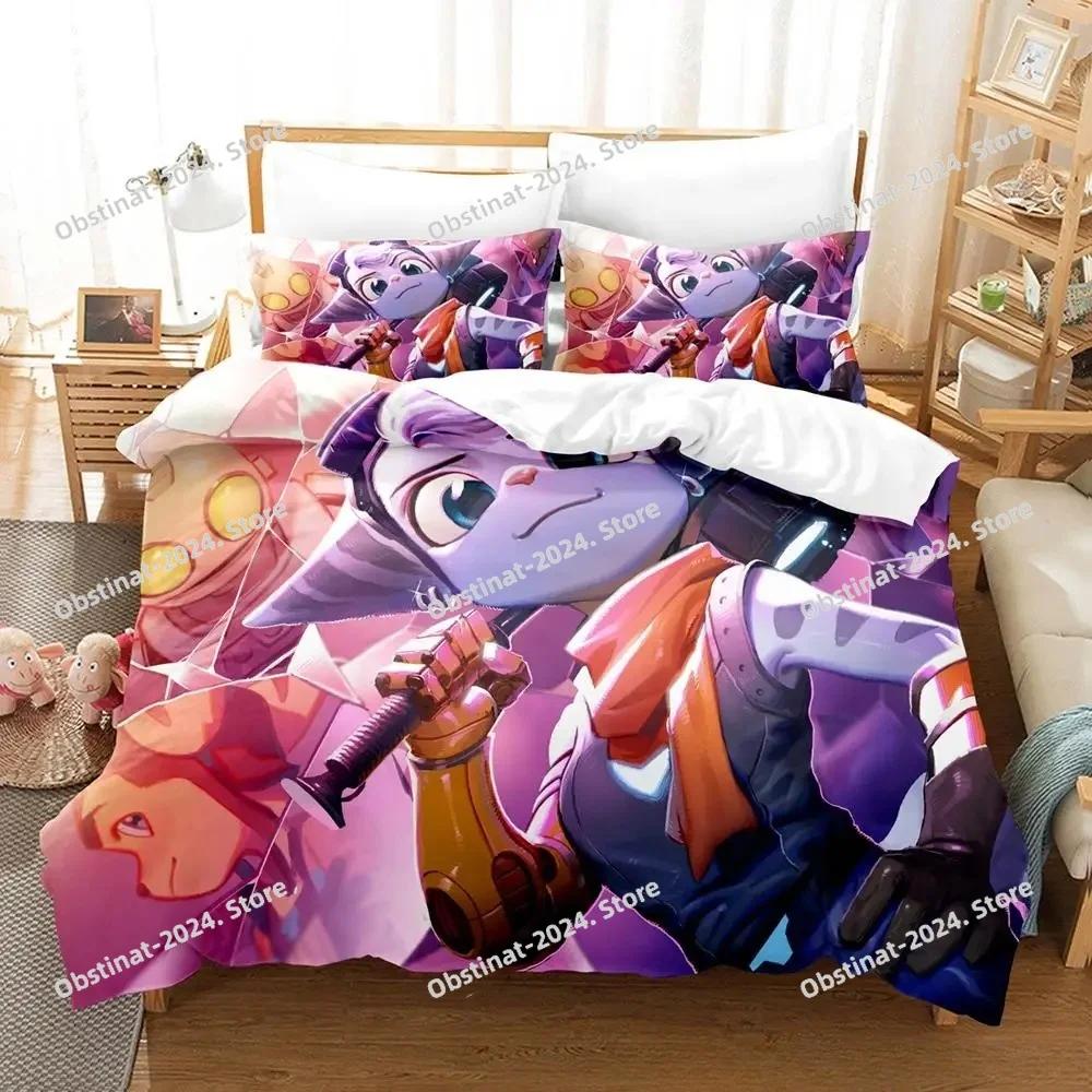 Personelity Game Anime Ratchet Clank Rift Apart Bedding Set Printed Bed Set With Pillowcase Bed Duvet Cover Queen King Size