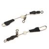 Stainless Steel Wire Balance Fishing Swivel, Heavy Duty Fishing Line Lures Connector, 3 Way Rings Rolling Swivels with Glow Bead, Fishing Accessories