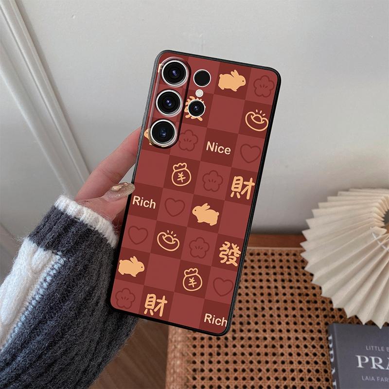 Cartoon Patterned Soft Silicone Black Case For Xiaomi Redmi Note 13 Pro 13C Poco C65 Samsung A55 A54 A34 S24 iPhone Camera Protective Shockproof Cover