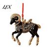 White Sheep Christmas Tree Decorations 2D Acrylic Keychain, Lamb Pendant for Car Rearview Mirror, Seasonal Home Ornament Backpack Bag Charm,