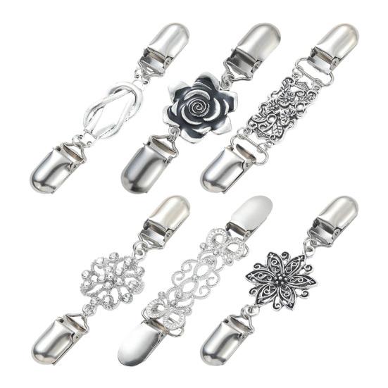 Pullover-Clip Leicht Rostbeständig Gürtel-Korsett Legierung Hemden Fixier-Clip Jacken Strickjacken Schals Zubehör