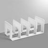 Acrylic Bookends with Four-Compartment Dividers Bookend Horizontal And Vertical Use Durable Acrylic Desktop Organizer for Office And Home
