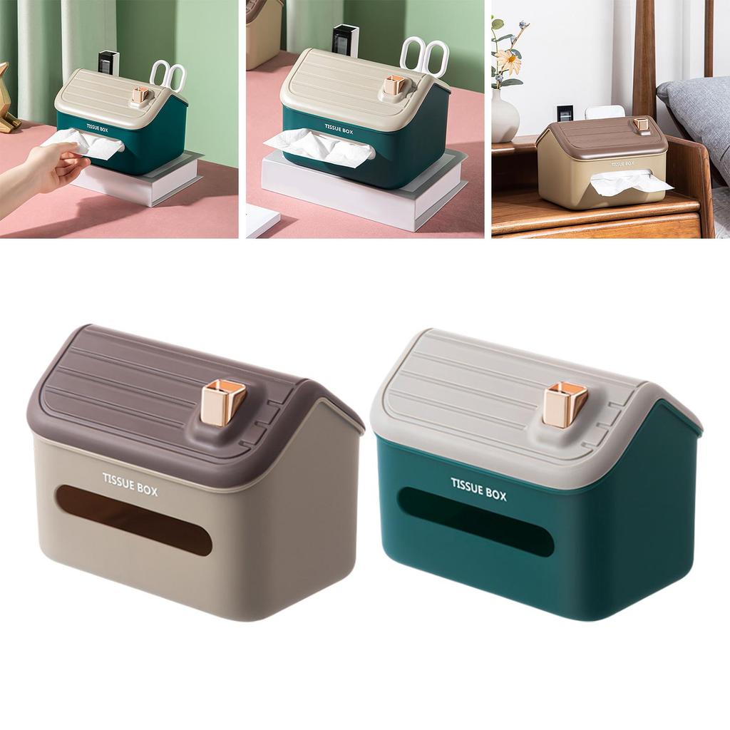 House Shaped Tissue Box Cover Paper Container Case with Nonslip Bottom Modern Durable Sheet