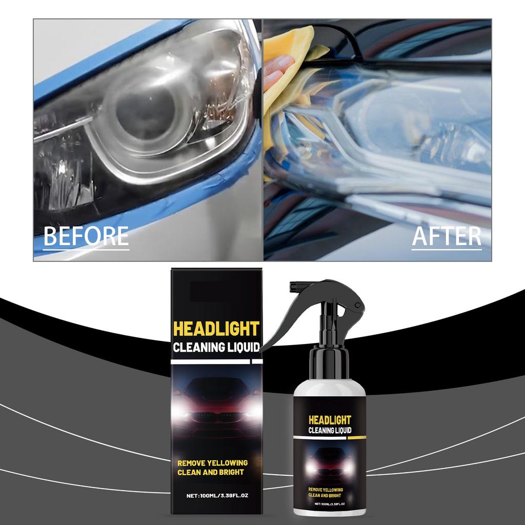 Headlight Cleaning Liquid;Scratch Polish; Car Headlight Care Agent(100ML)