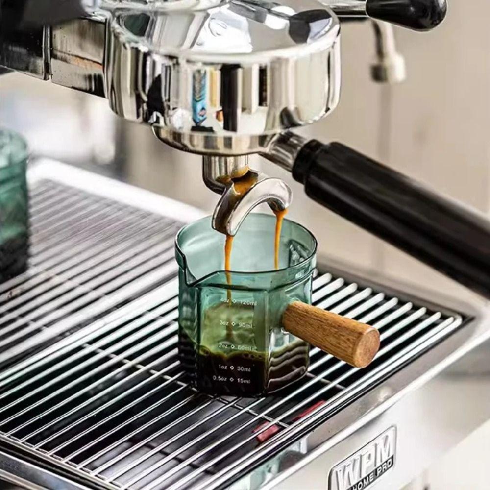 Glass Espresso Measuring Cups 120ml Coffee Cups Sauce Cup Frothing Pitcher Cup  Kitchen