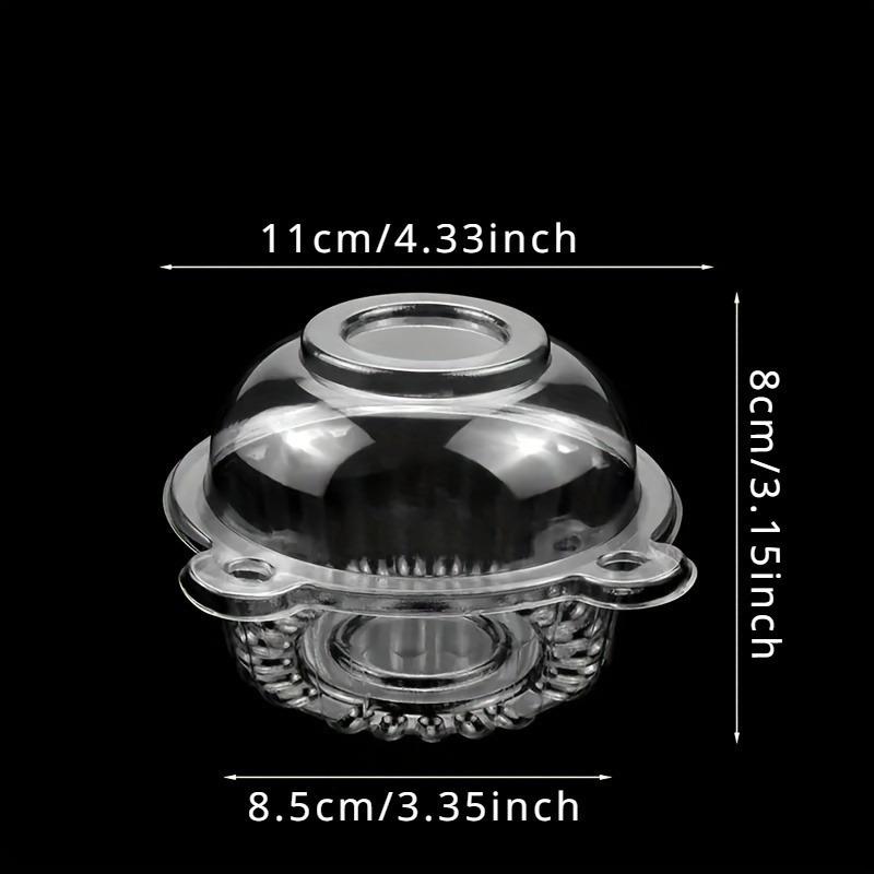 50 PCS Super Value Transparent Plastic Cake Boxes With Lids - Perfect For Muffins, Mousse, Pastries And Sandwiches For Parties