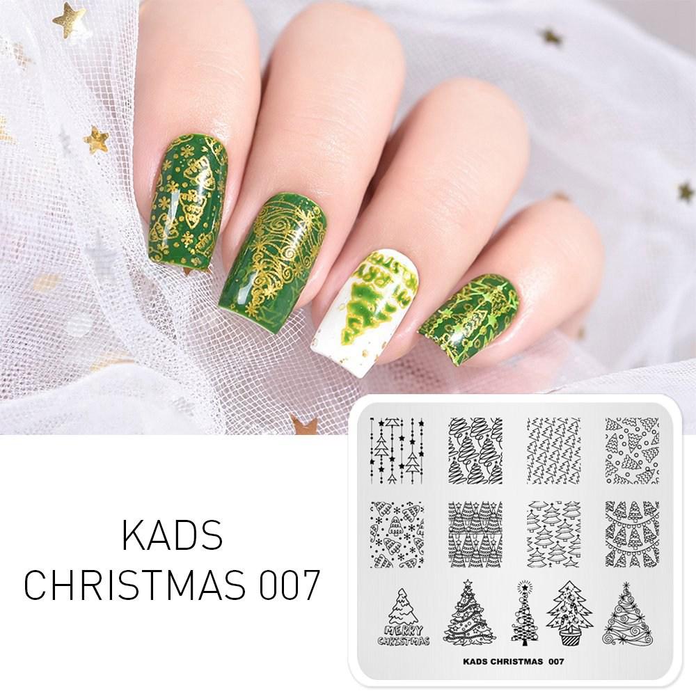 

Пластины для штамповки ногтей Рождество 007, узор в виде рождественской елки, штамп для дизайна ногтей, штамп для печати, штамп для ногтей