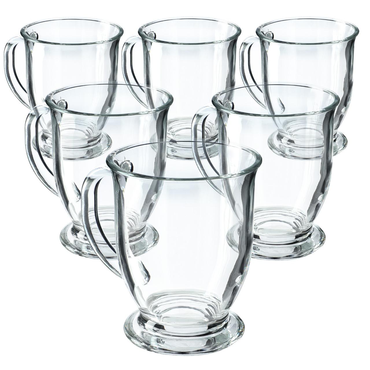 KADAX Glazen Voor Thee Koffie 460ml Mokken met Oor set Glazen 2 stuks 6x