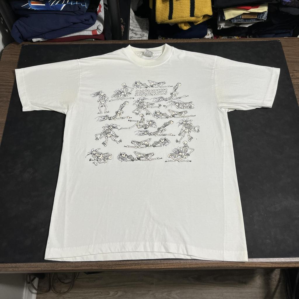 Vintage Powell Boners Shirt 80er Skateboard Skelett Sexpositionen Grafik T-Shirt Unisex T-Shirt