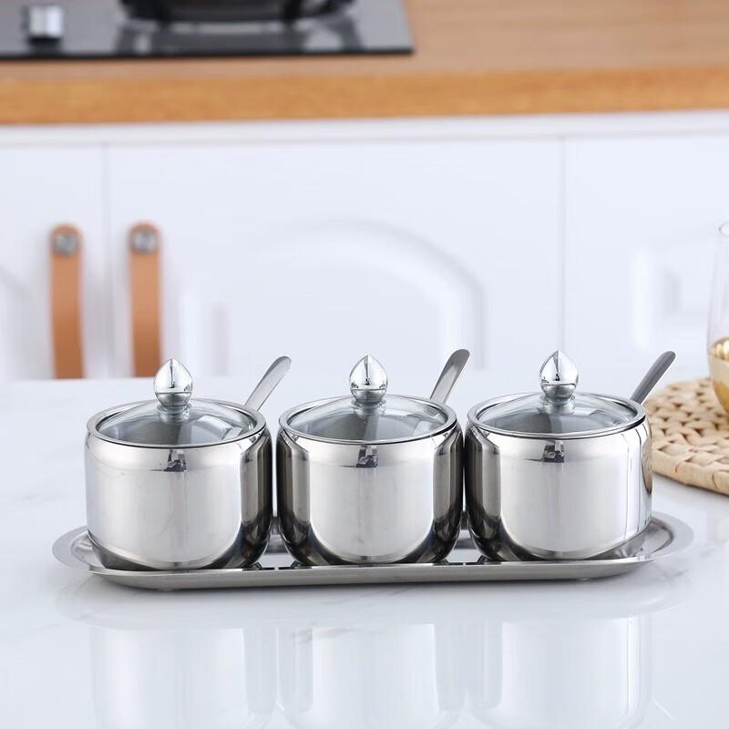 Danshi Zhiyuan 304 Stainless Steel Seasoning Jars Set