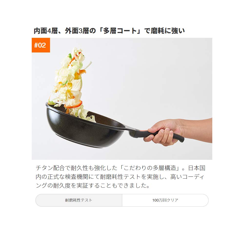 iMedia Frying Induction Gold Marbled Kitchen Gold Brown Marble-Coated Pan, 26cm, Deep, Compatible, Marble, Finish, Stir-fry Pan, Utensils, Cookware,