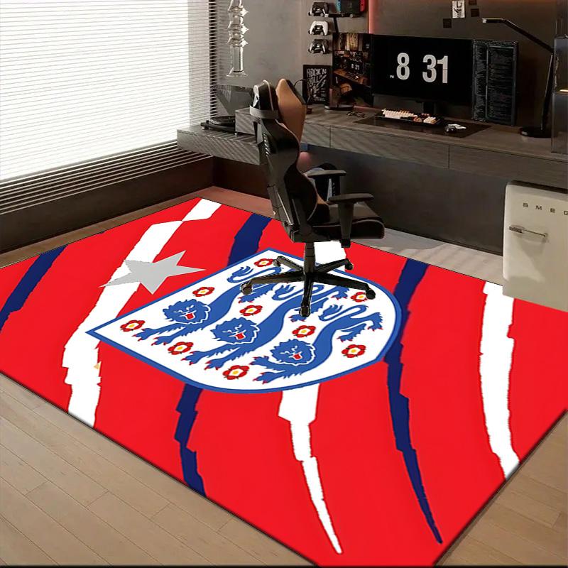 England Football Crest Printed Office Carpet Chair Cushion  Entryway Rug, Rugs for Living Room, Bedroom Christmas gifts