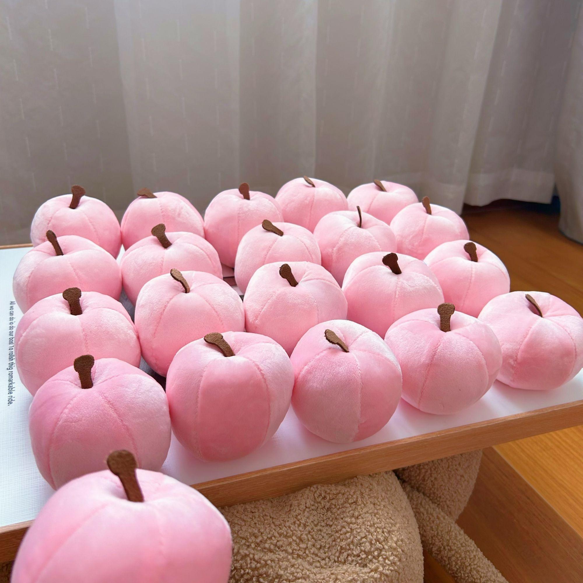 Pomme Mignonne Peluche Jouet Anti-Stress Rebond Lent Soulagement de l'Anxiété Jouet Amusant Poupée Compagnon de Bureau Guérison Cadeau d'Anniversaire rose