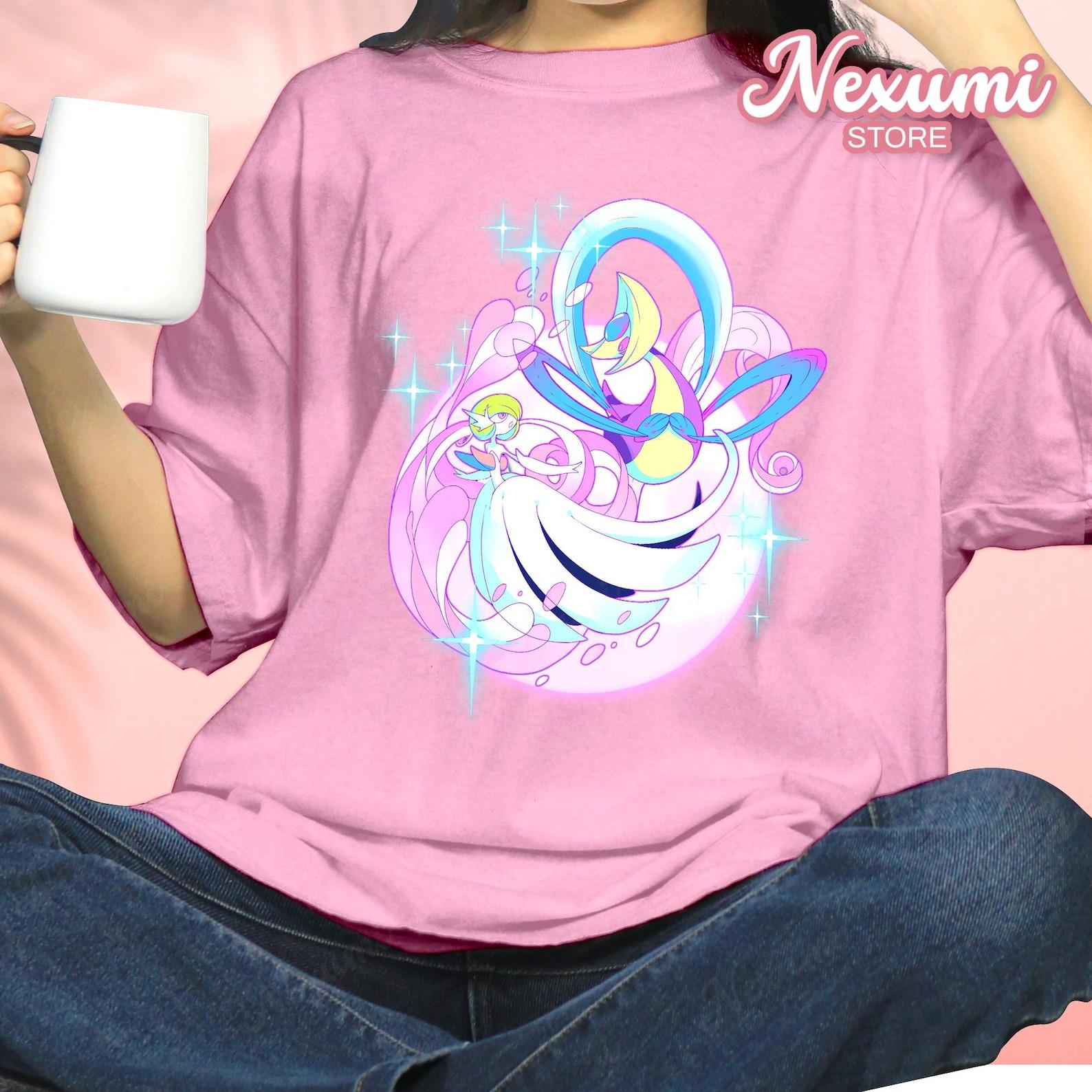 Cresselia Gardevoir T-Shirt, Funny Video Game Tee, Kawaii Gamer Gift, Anime Unisex Fan Art Shirt S