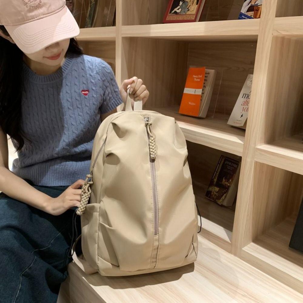 High Capacity Trendy Ins Backpack Polyester School Bags Cute Kawaii Casual Schoolbags  Unisex