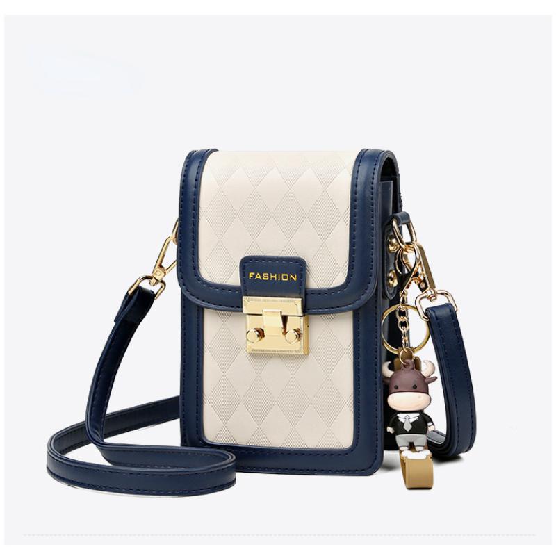 Klasická jednobarevná kabelka přes rameno s prvotřídní texturou pro ženy s výklenkovou kabelkou přes tělo, módní malá čtvercová kabelka