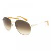 Tom Ford Sunglasses Aviator Full Rim Rose Gold Frame And Brown Gradient Lens Ft033828f Gold