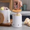 User Friendly Potato Onion Garlic Storage Bins with Bamboos Lids for Countertop Use In Restaurants and Homes