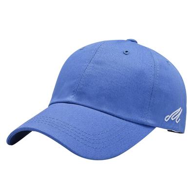 Baseball English CA986 [White Fang] Hat, Cap, Letters, Simple, Brim, Cap, Stylish, Fashionable, Cool, Men's (Blue)