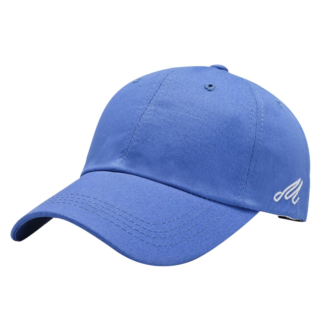 

Baseball English CA986 [White Fang] Hat, Cap, Letters, Simple, Brim, Cap, Stylish, Fashionable, Cool, Men s (Blue) синий