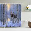 Forest Natural Scenery Shower Curtains 3d Printing Bath Curtains Polyester Washable Fabric With Hooks Home Decorative Screen