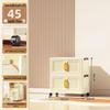 40-60cm Wide Transparent Foldable Double Door Floor Storage Cabinet with Multiple Layers