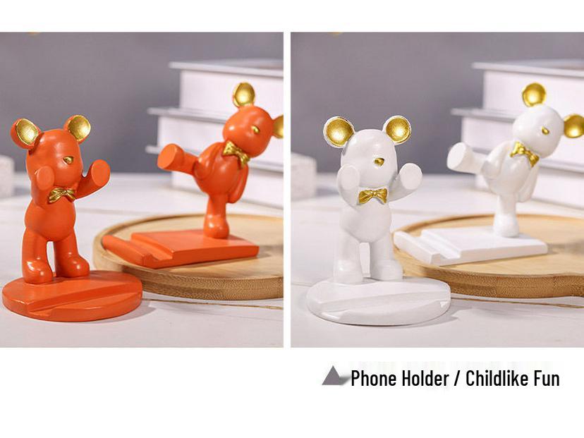 Cute Cartoon Phone & Tablet Holder: Creative Desk Ornament for Home or Office Gifts