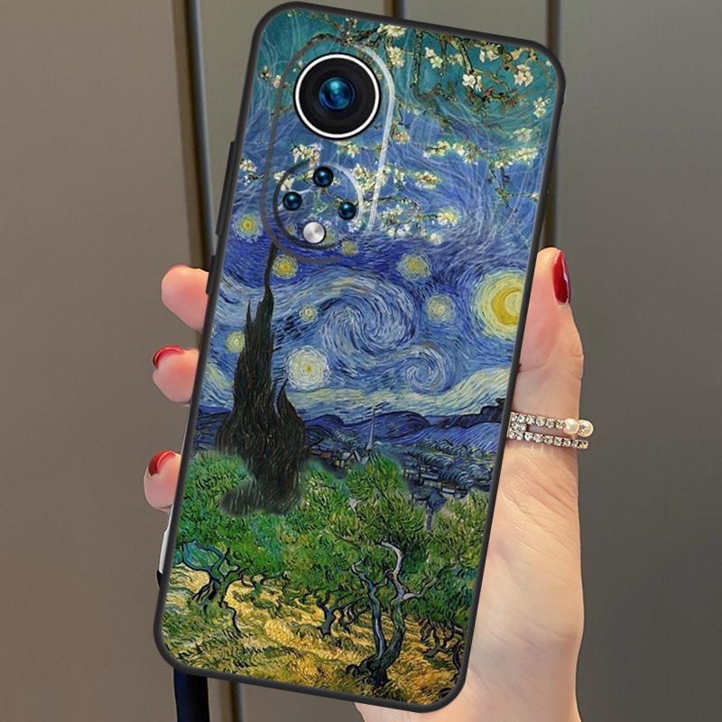Ölgemälde Van Gogh Für Huawei P30 Pro P20 P40 Nova 5T 9 P Smart Z 2021 Hülle Coque Für Honor 8X 9X 10i 50 Lite