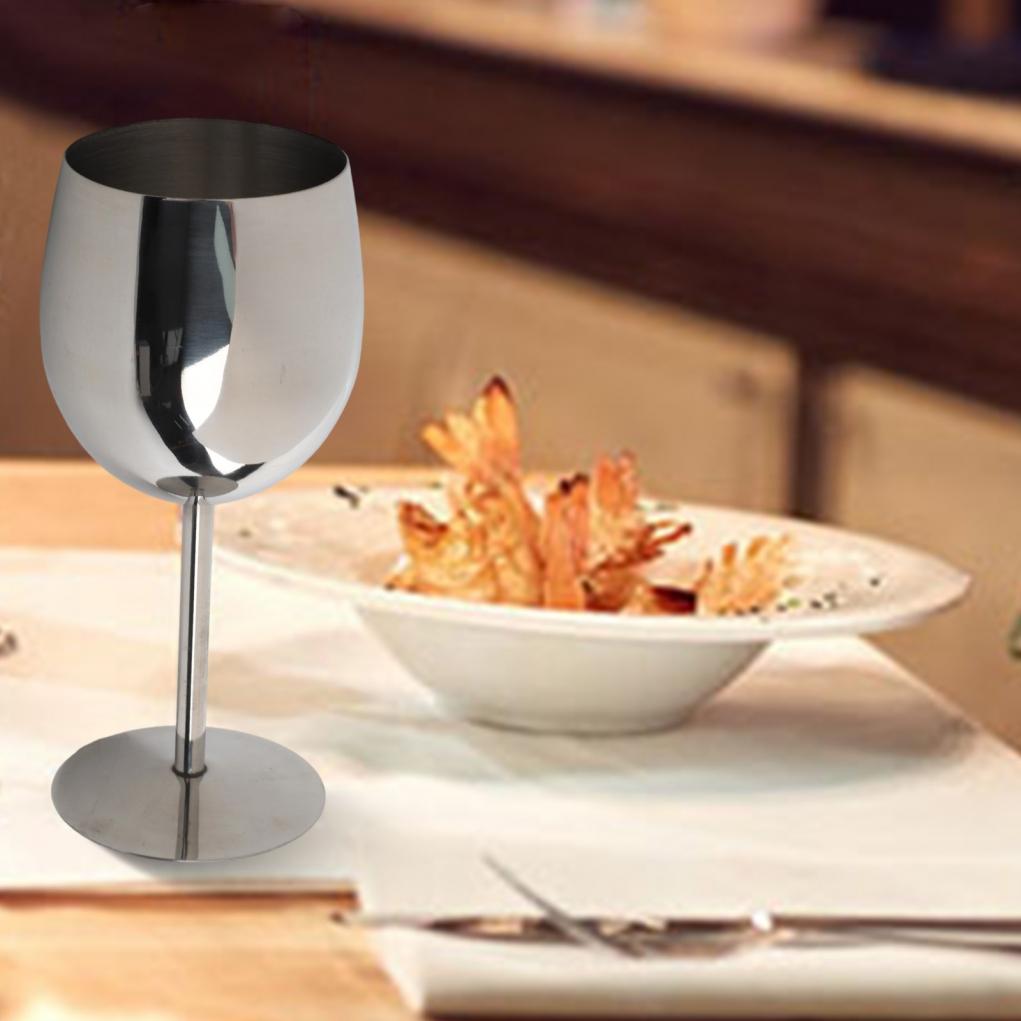 Functional 350ML Stainless Steel Wine Glass for Indoor and Outdoor Use