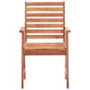 Garden Dining Chairs 3 pcs with Cushions Solid Acacia Wood
