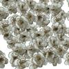 10pcs/Lot Sew On Lace Flower Patches White Sub Gold Organza Flower Appliques for Bridal Wedding Dress Clothes DIY Decoration