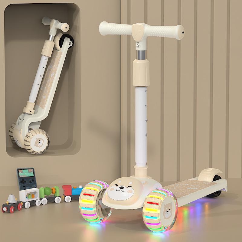 Hulajnoga dziecięca, Hulajnoga składana ślizgowa trzy w jednym dla chłopców i dziewczynek