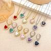 Colored Heart-shaped Zircon Necklace - Elegant and Luxurious Women's Small-Scale Exclusive Collar Chain with Pendant
