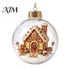 Christmas Gifts for Family Story Ornament, Acrylic Hanging Angel Santa Claus Holiday Home Decorations Candy House Designs, Ball Shape Festive