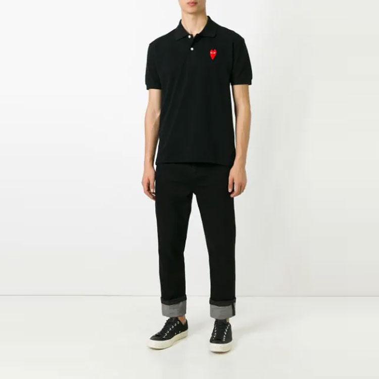 CDG Play Polo Shirt Men's Marine Blue AZ-T006-051-2