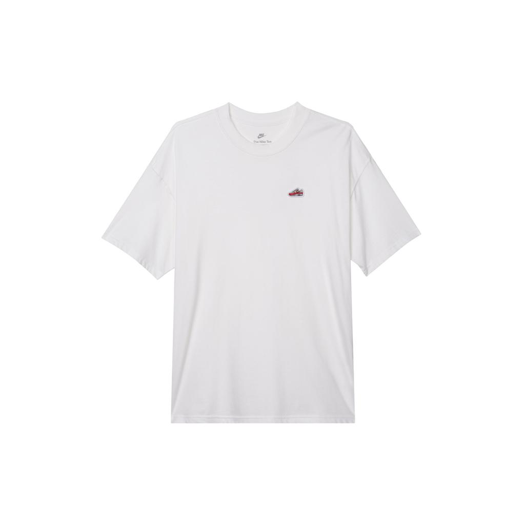 Nike Sportswear Solid Crew Neck Pullover Casual Short Sleeve T-Shirt Men Tops White FQ3763-100