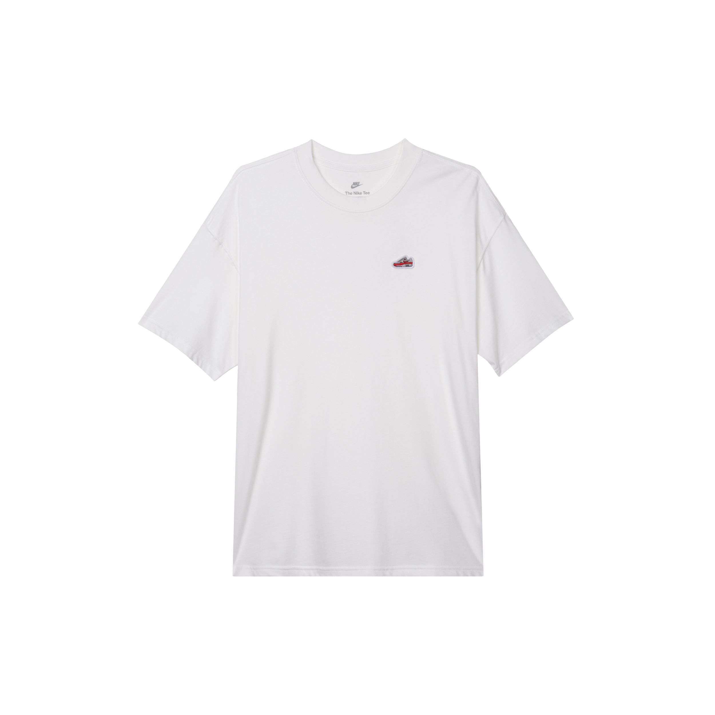 

Nike Sportswear Твердый пуловер с круглым вырезом Повседневная футболка с коротким рукавом Мужские топы Белые FQ3763-100 XL