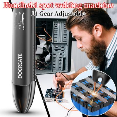 Handheld Spot Welding Machine 11 Gear Adjustable Automatic and Manual Modes Spot Welding Tool for 18650 Battery Nickel Sheets
