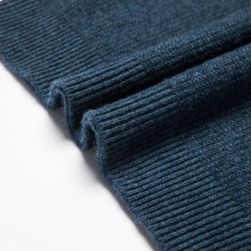 Pullover Herren Herbst und Winter Halbhochgeschlossener Wollpullover Business Freizeit Verdickter warmer Nadelpullover Bottoming Top