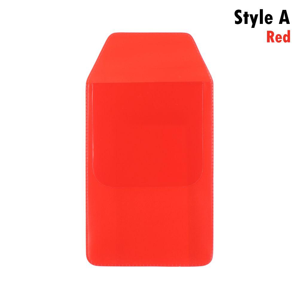 1Pc Candy Color PVC Card Bag Portable Pocket Protector Leak-Proof Pen Pouch Pencil Case Office School Doctors Nurses Supplies