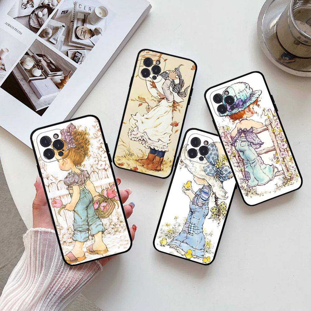 Sarah Kay Girls Cute Phone Case For IPhone 17 16 15 Plus X 14 11 12 13 Mini Pro Max Mobile Case