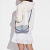 Coach Lonnie 25 Classic Monogram Print Fabric And Leather Shoulder Bag Women Shoulder Bag Blue C8306-SVS9X