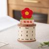 Rotatable Calendar Desktop Decorative Funny Rotating Plant Pot Shape for Bookshelf Kitchen