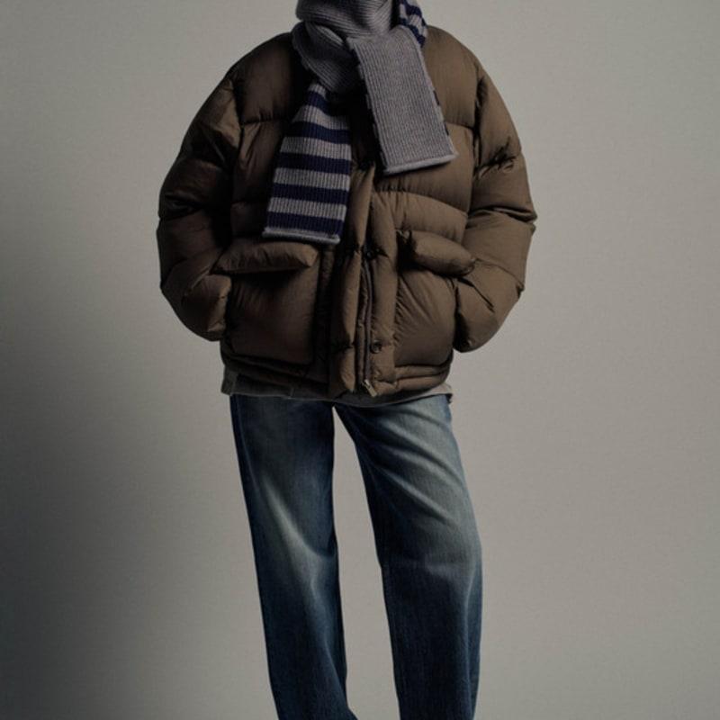 FACADE PATTERN Merino Wool Stripe Muffler_3 Colors