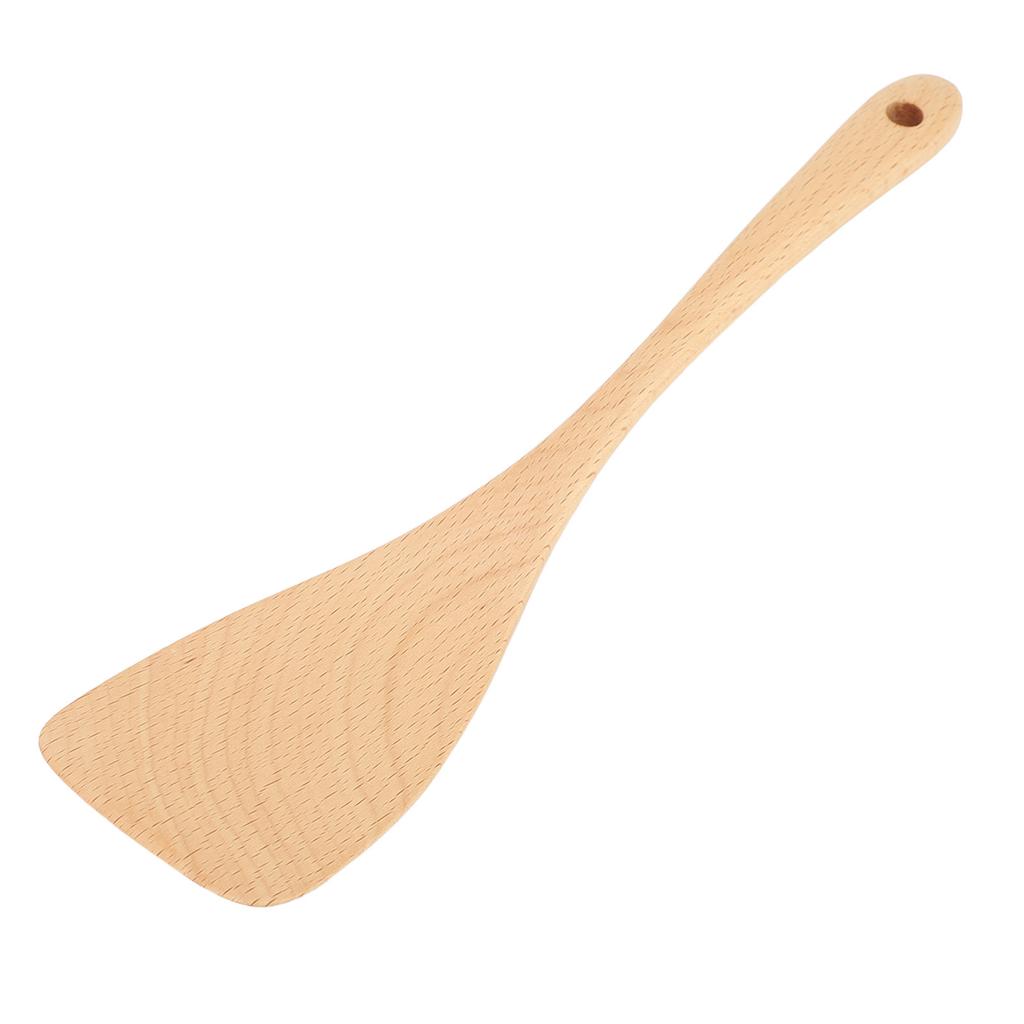 Holzspatel zum Kochen Birkenholz Flacher Bratspatel Wender Küchenutensilien für Antihaft-Kochgeschirr