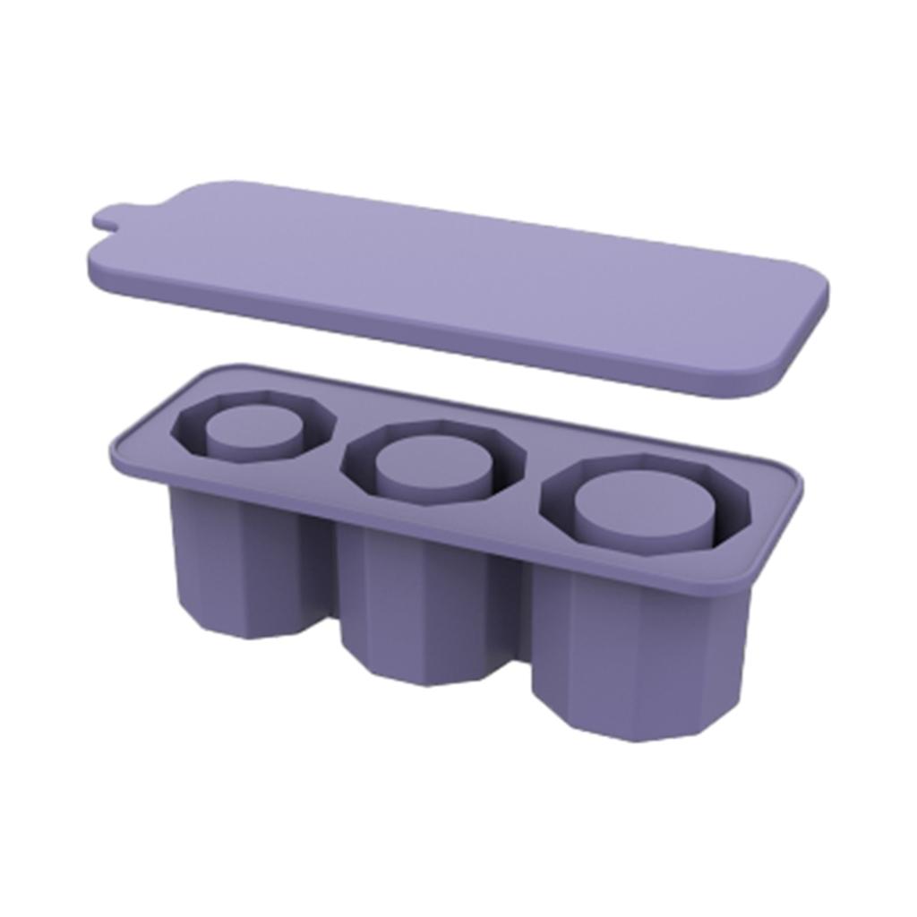 3 Grid Hollow Cylinder Ice Molds For Insulated Mug Quick Release Ice Making Mould For Summer Drinking