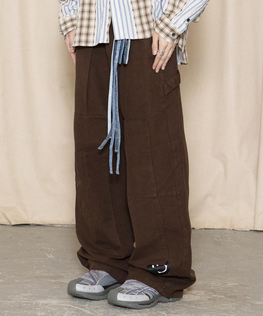 GLACK Gp156 Veiled Carpenter Pants (Brown)