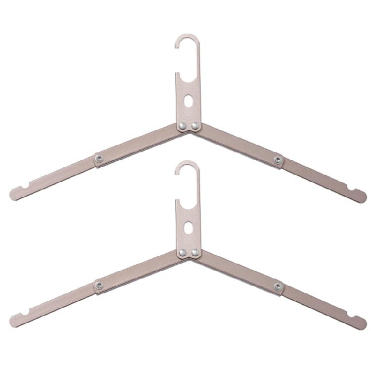 2Pcs Foldable Travel Hanger, Light Weight Aluminum Alloy Hanger Clothes Hanger 1 песочный